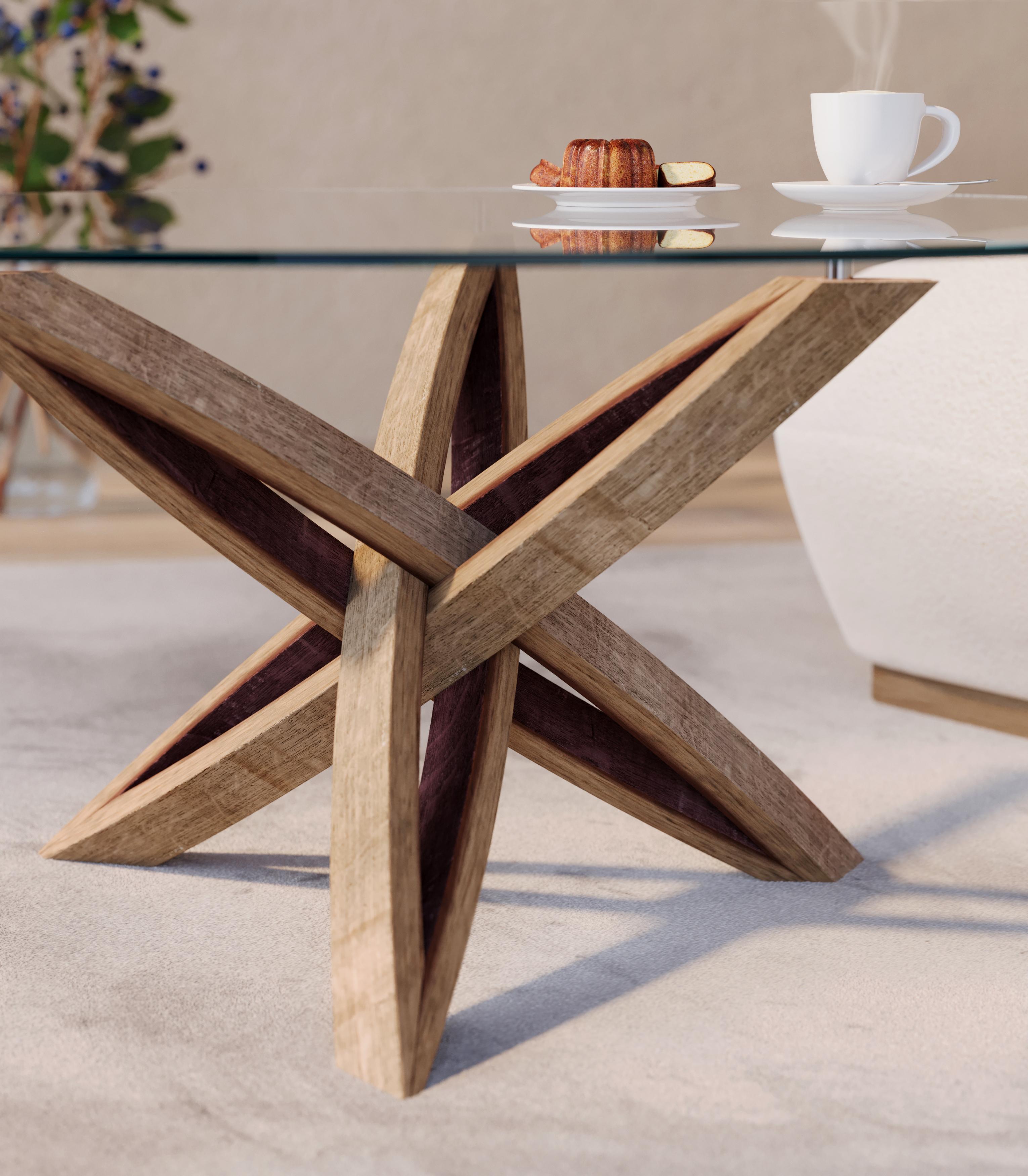 Narni coffee table by Winetage handmade in Italy In New Condition For Sale In Nova Milanese, CH