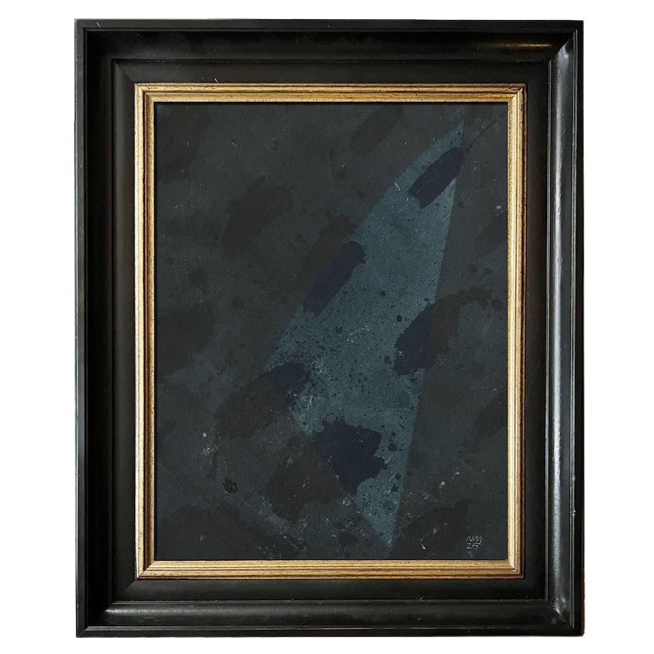Narragansett XV
 Art abstrait original Teinture et encre sur toile italienne 19 x 32 in en vente