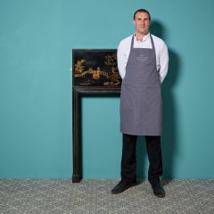 Narrow 1920s Chinoiserie Painted Fire Mantel