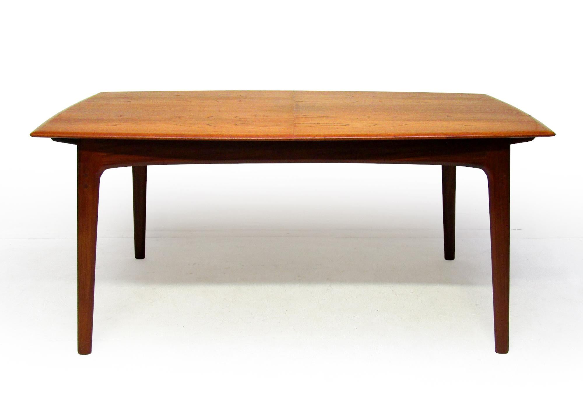 XX secolo Narrow 1960s Danish Extending Banqueting Table In Teak By Arne Hovmand Olsen