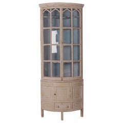 Narrow 19th Century English Corner Cupboard