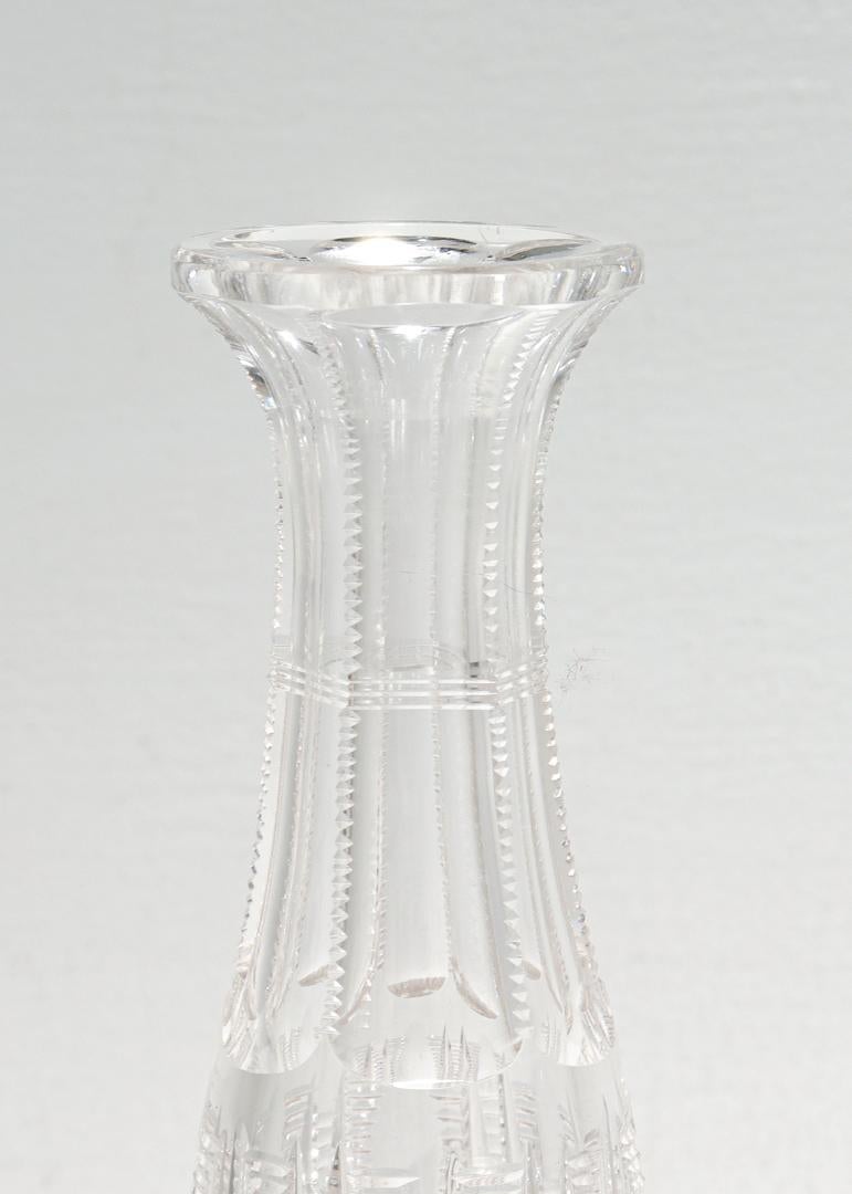 Schmaler amerikanischer Brilliant Periode ABP Schliffglas Weindekanter im Angebot 9