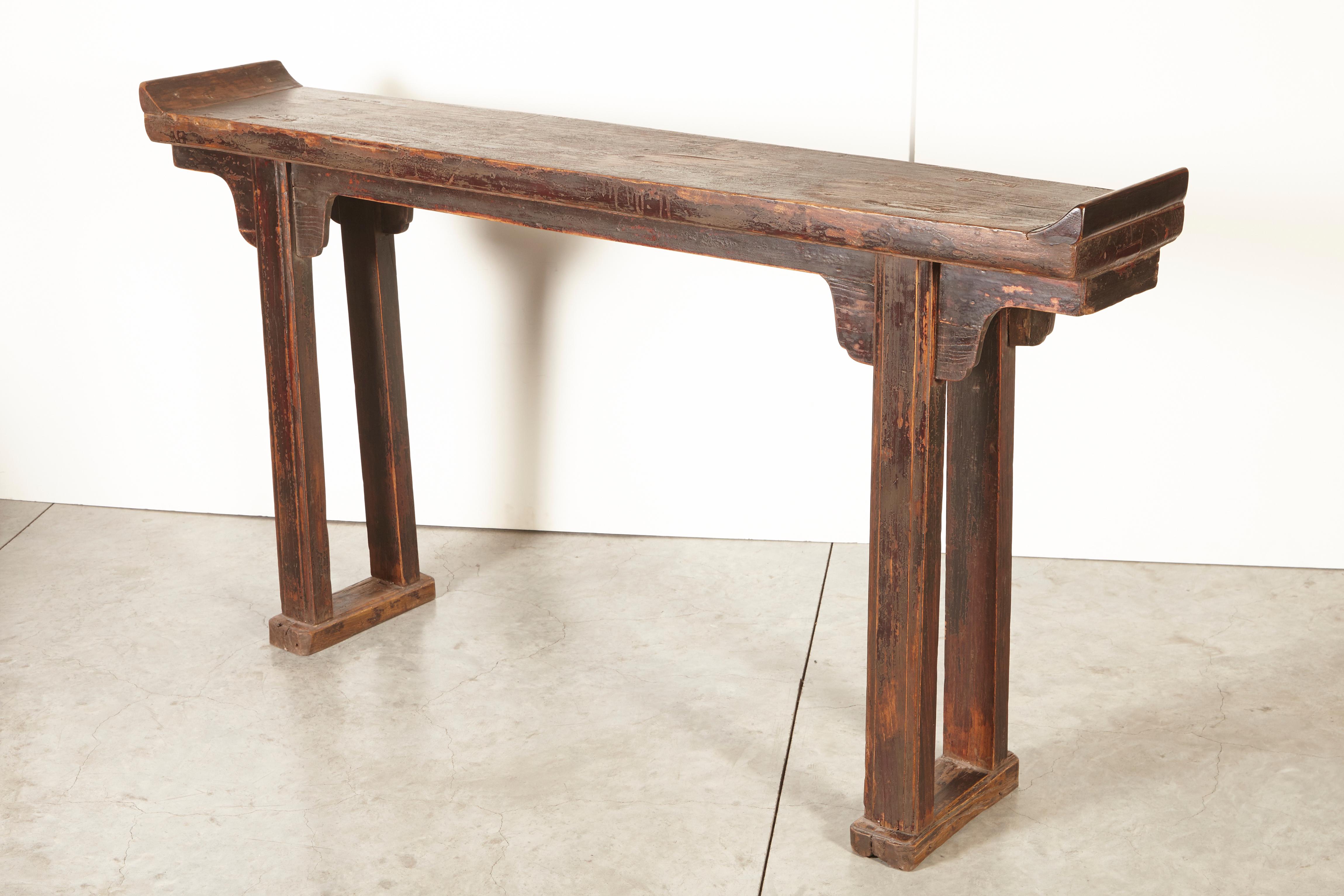 Table d'autel chinoise ancienne étroite 1