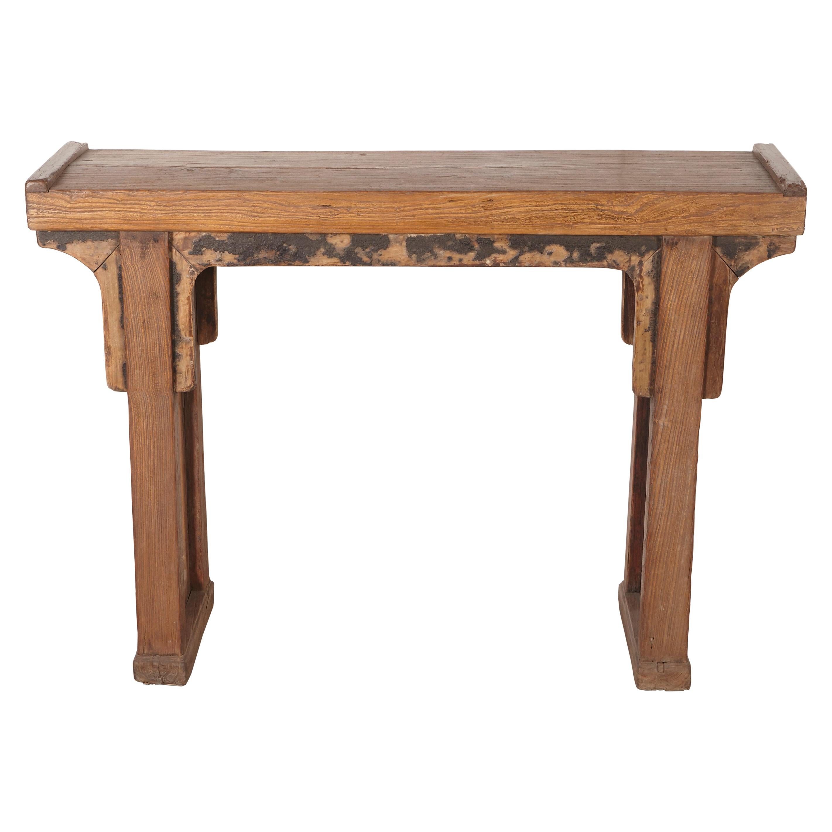 Narrow Antique Chinese Altar Table or Console
