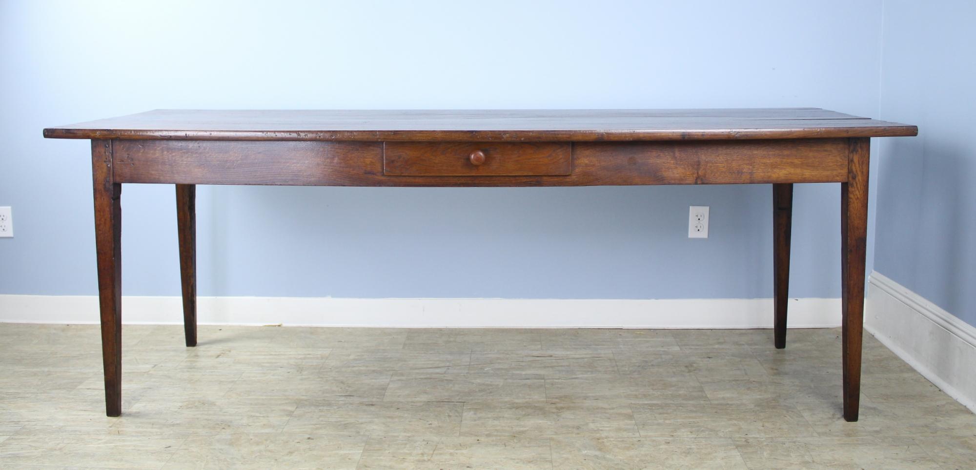 narrow antique dining table