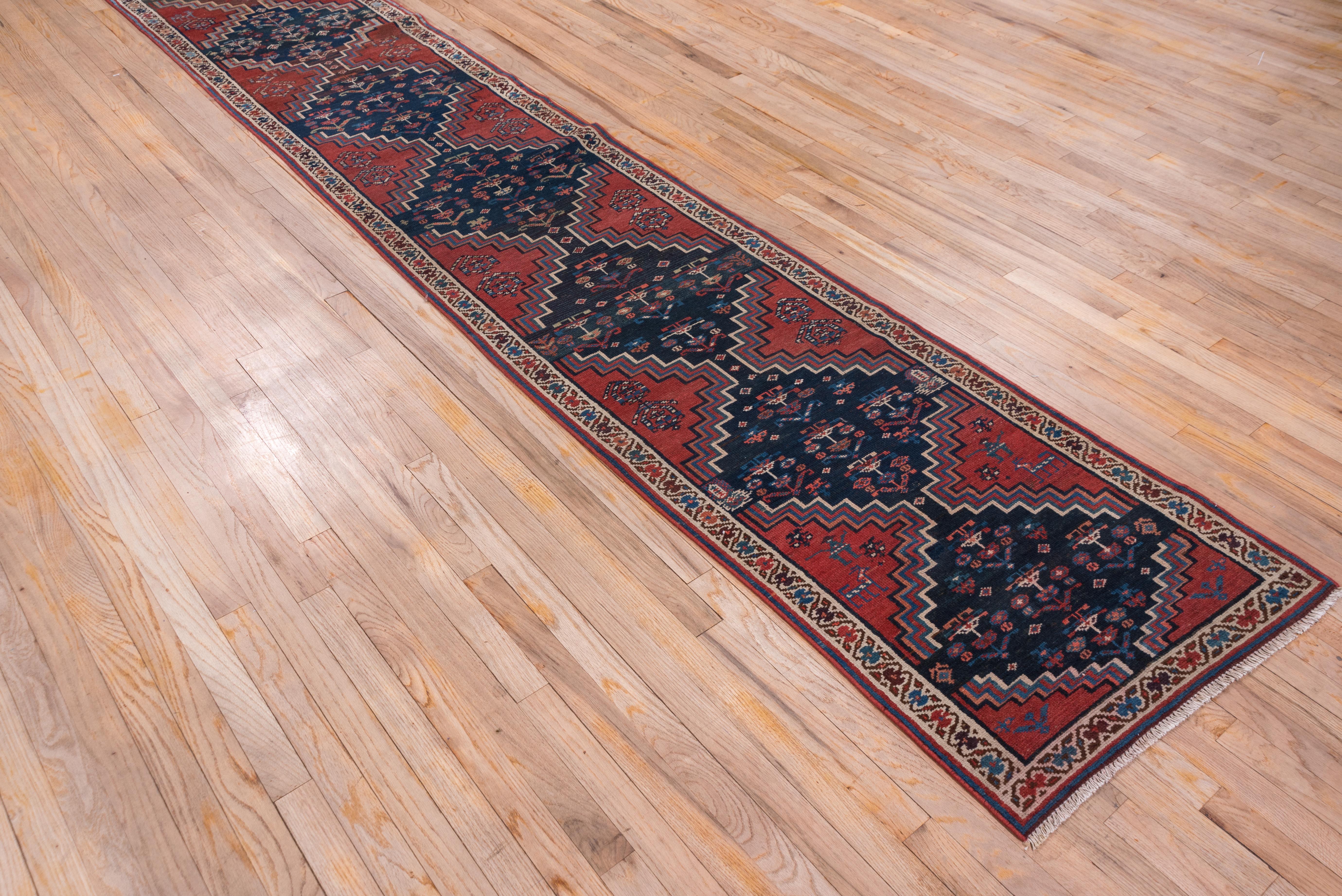 Hand-Knotted Narrow Antique Kurdish Runner For Sale
