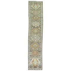 Narrow Vintage Persian Heriz Runner