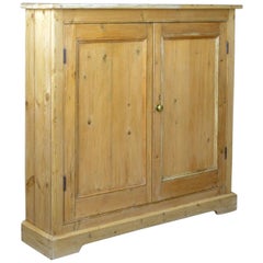 Narrow Antique Pine Cupboard, English, Victorian, Kitchen Cabinet, circa 1850