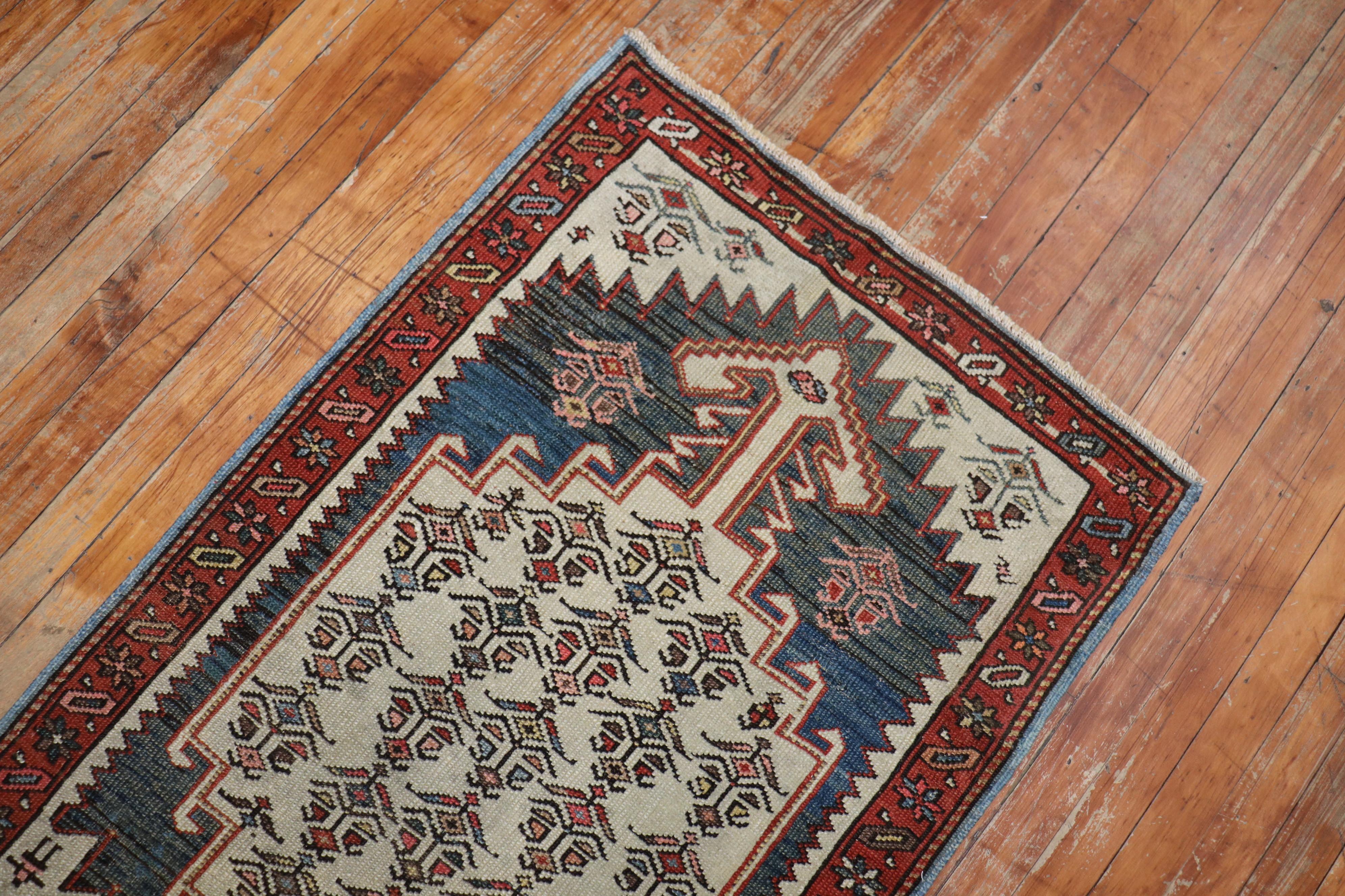 Narrow Antique Tribal Persian Runner For Sale 3