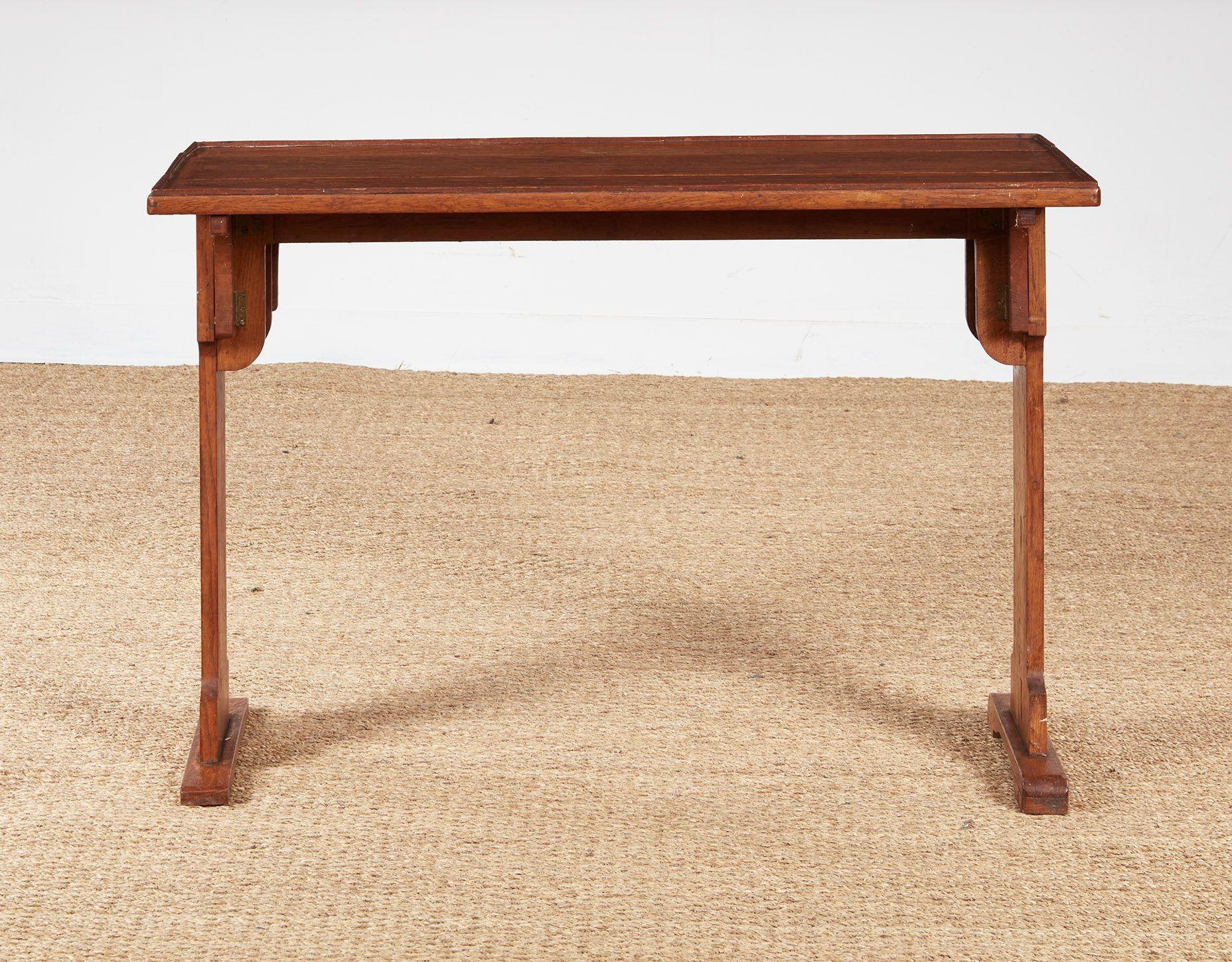 Narrow Arts & Crafts Hall Table For Sale 3