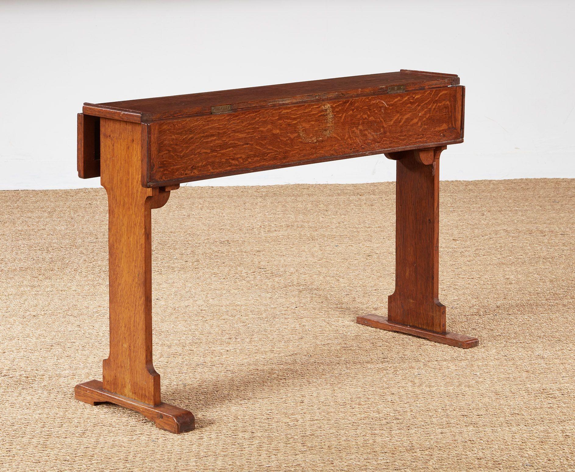 Narrow Arts & Crafts Hall Table For Sale 5