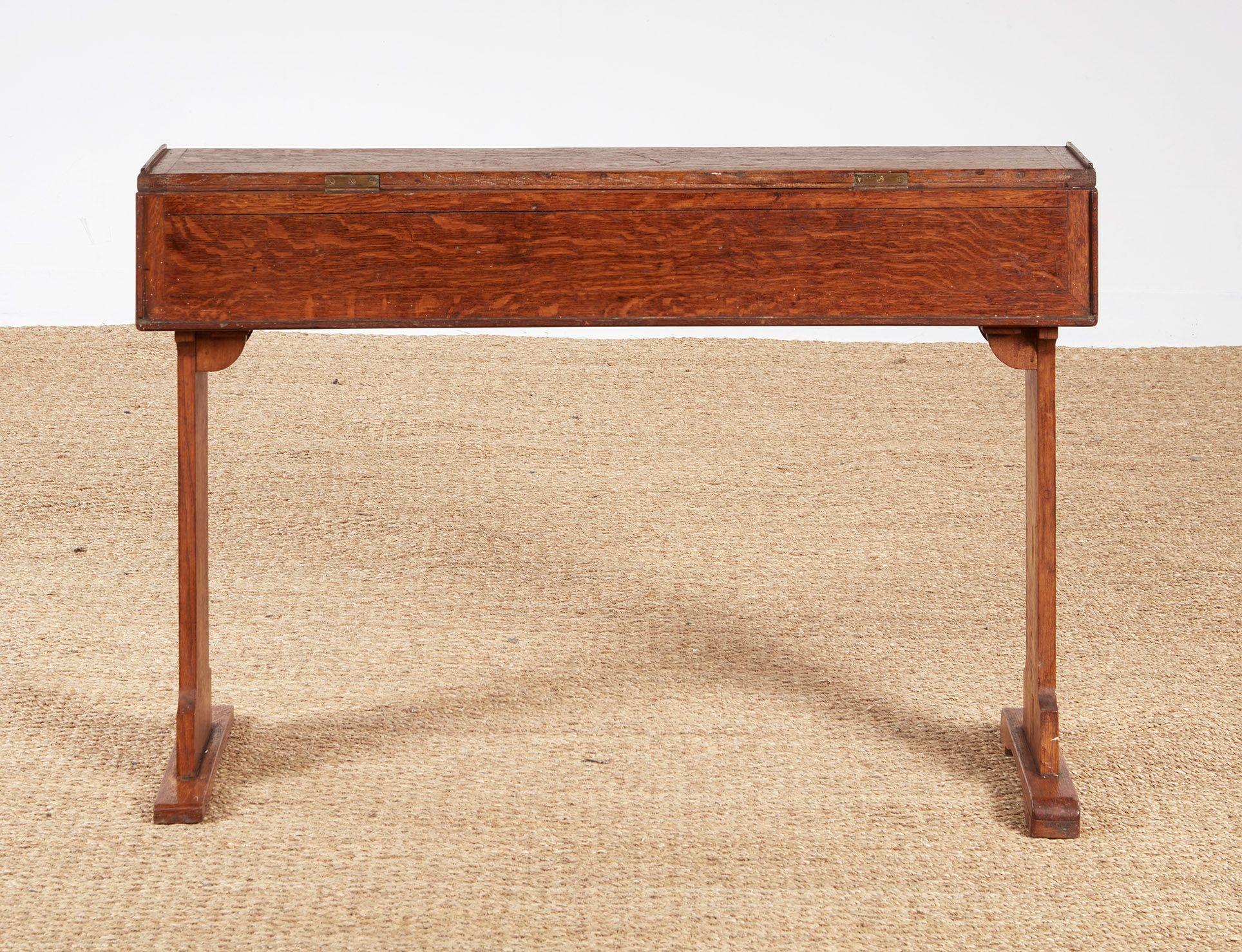 English Narrow Arts & Crafts Hall Table For Sale