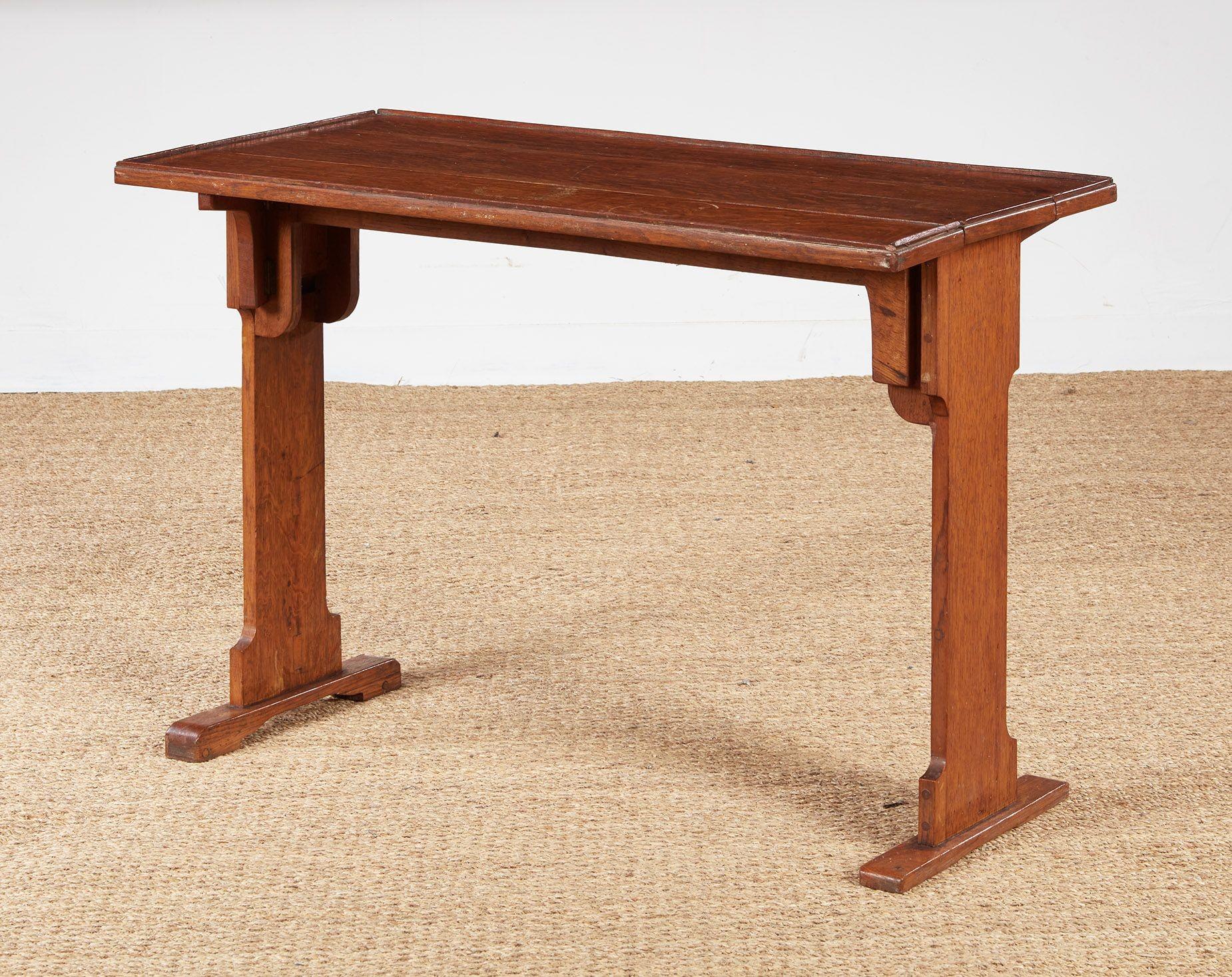 Narrow Arts & Crafts Hall Table For Sale 1
