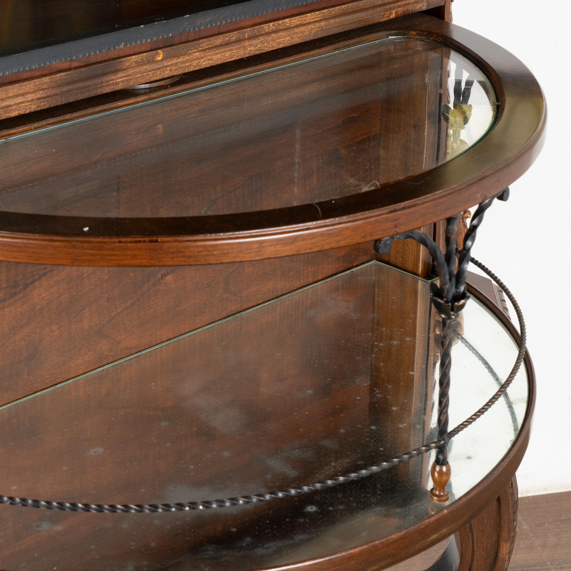 Narrow Bar Cabinet with Revolving Serving Surface, Denmark circa 1960-70 6
