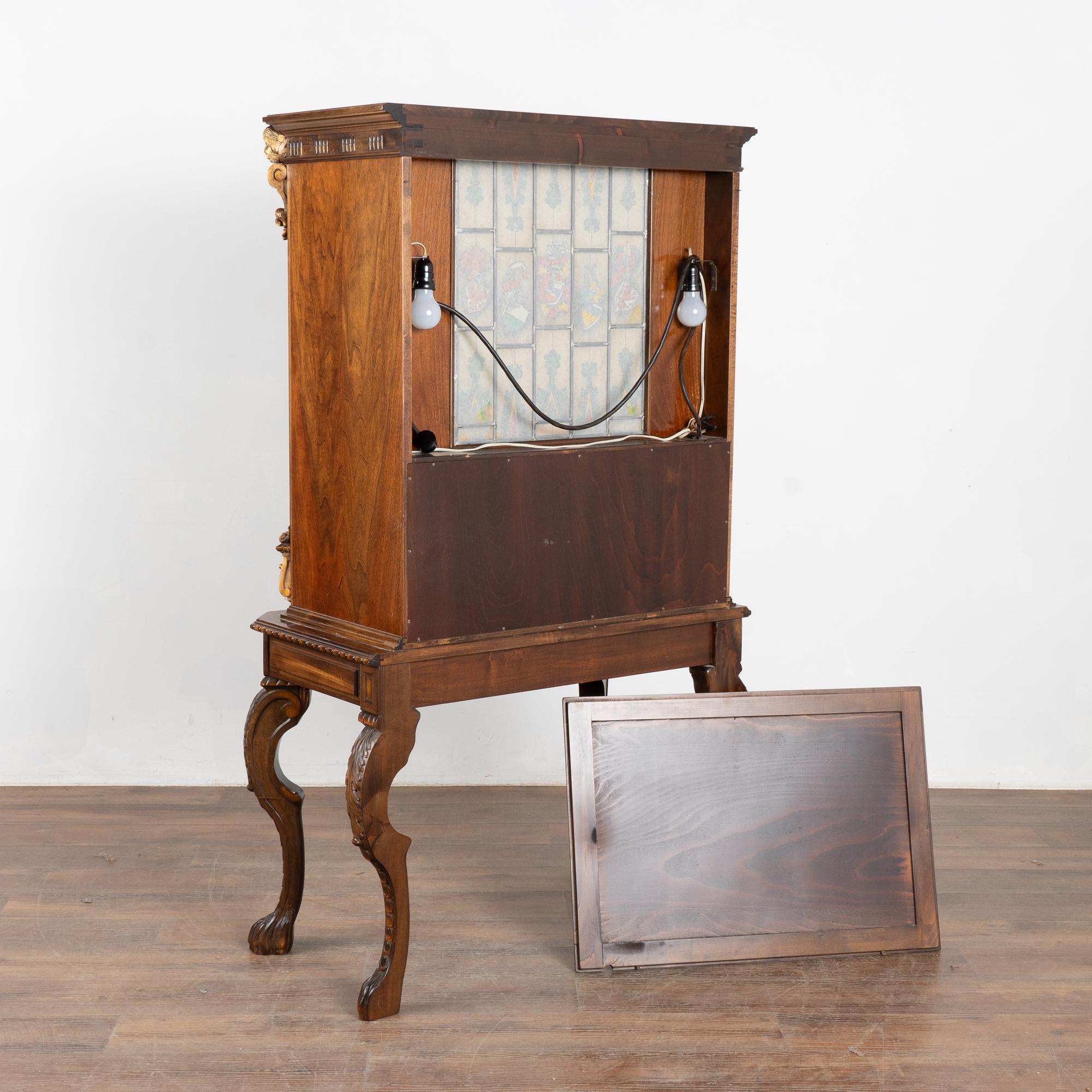 Narrow Bar Cabinet with Revolving Serving Surface, Denmark circa 1960-70 8