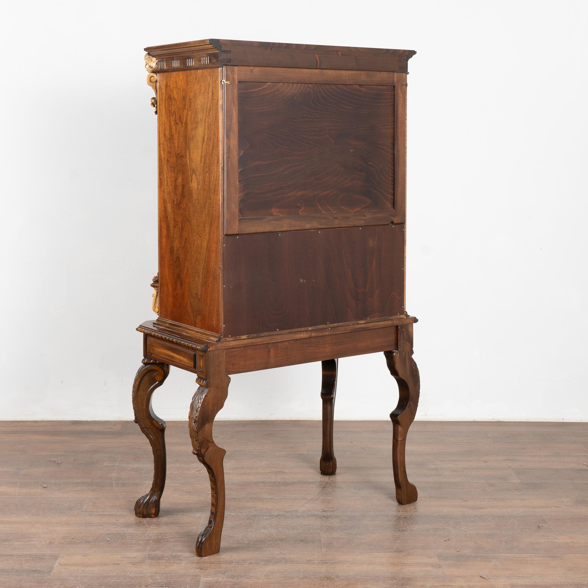 Narrow Bar Cabinet with Revolving Serving Surface, Denmark circa 1960-70 9