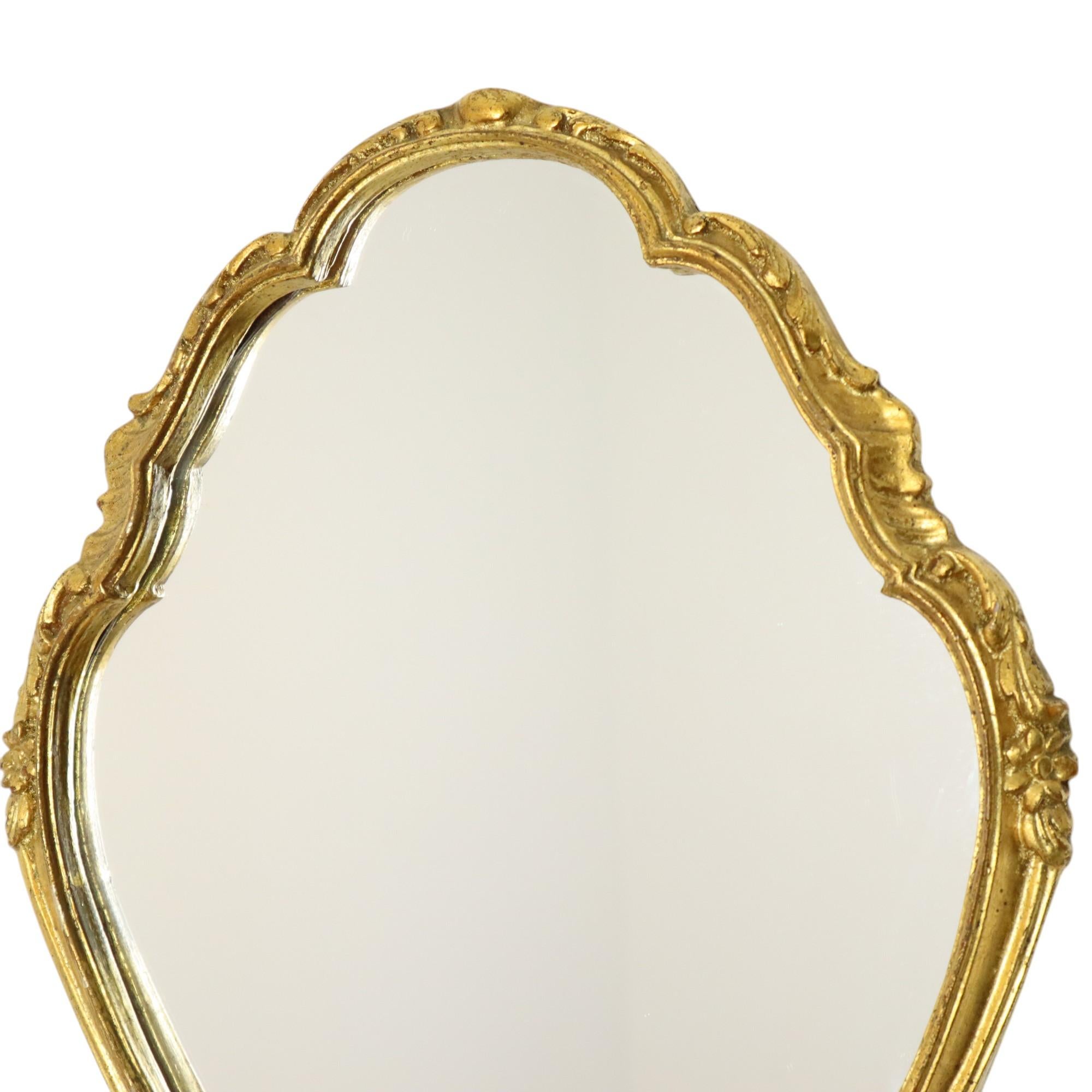 Barocco Specchio barocco stretto in stile classico dorato 60cm in vendita