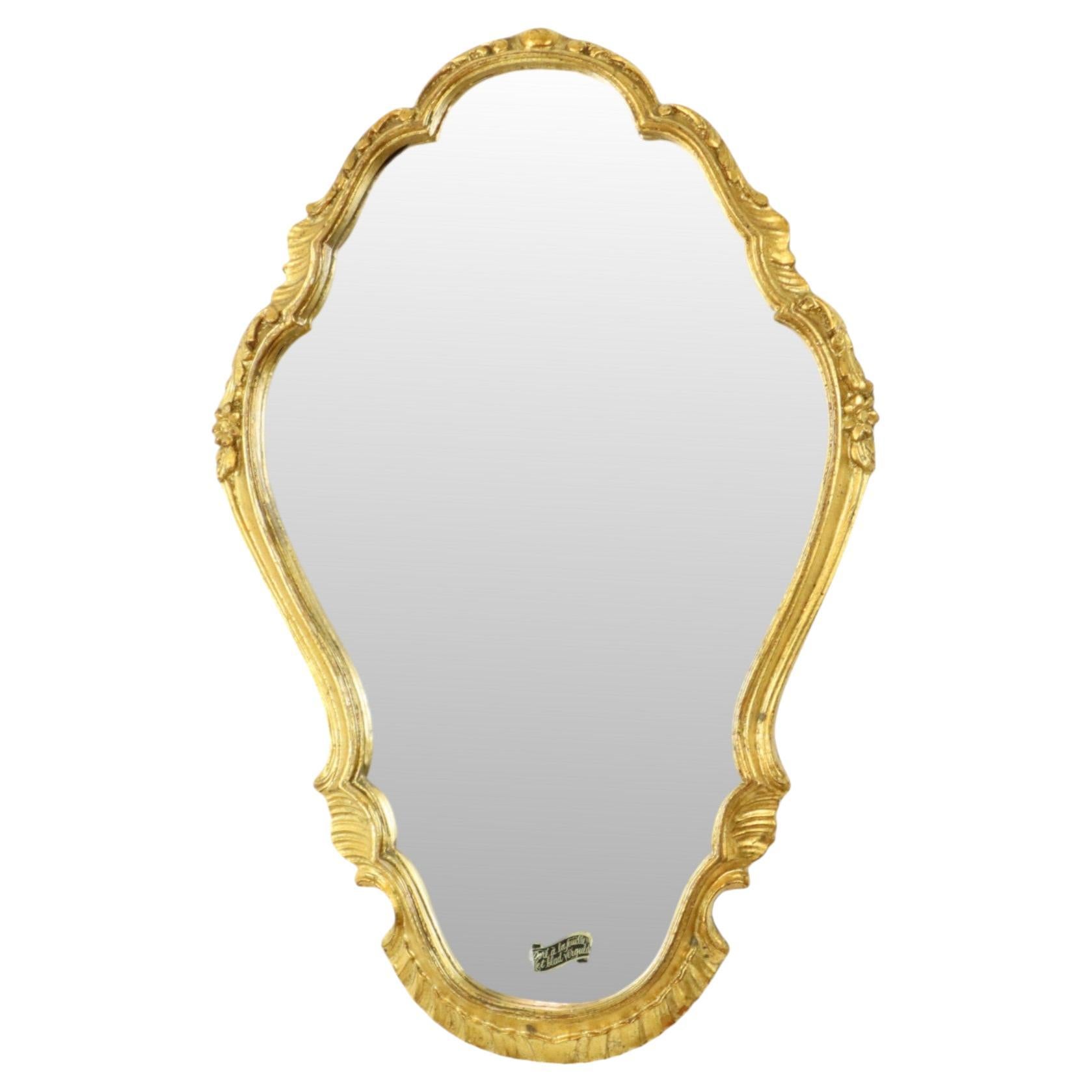 Schmaler Spiegel im Barockstil Blattgold vergoldet Classic 60cm