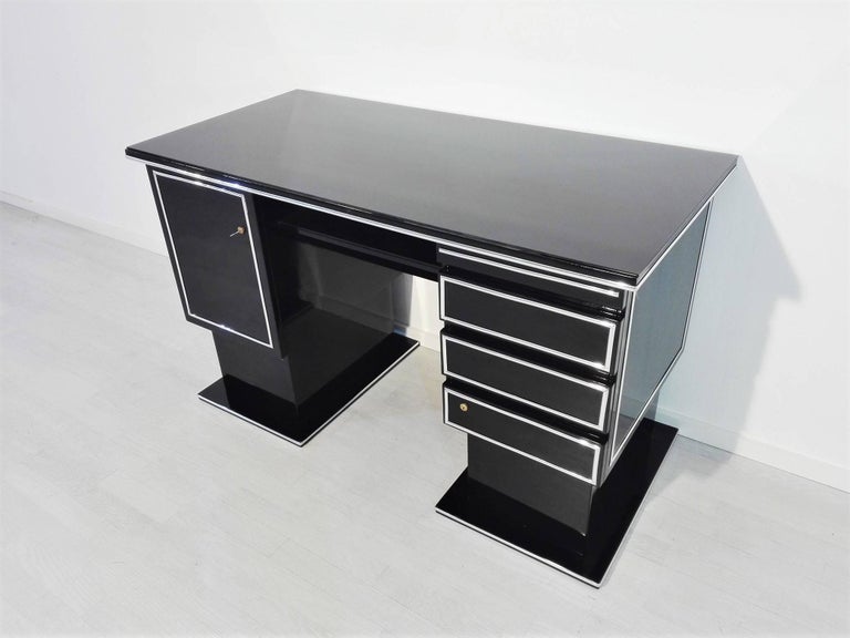 Bauhaus Desk In High Gloss Black