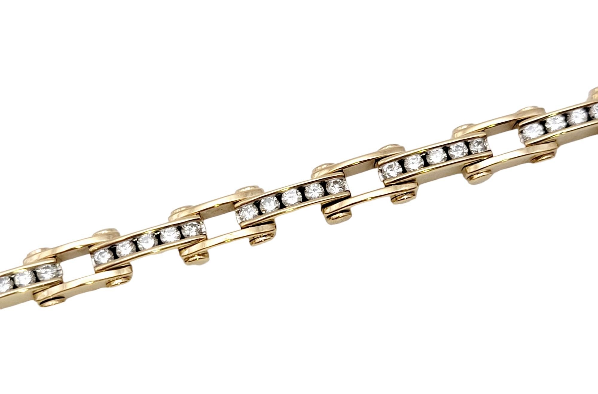 gold bicycle chain bracelet