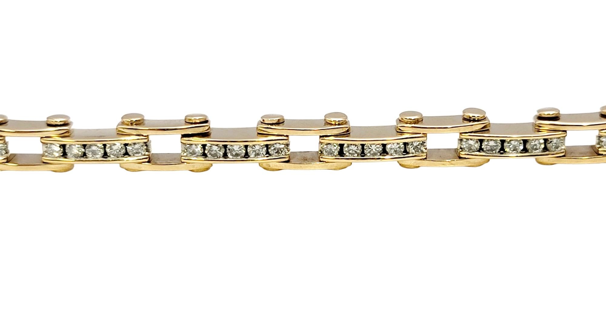 bike chain bracelet gold