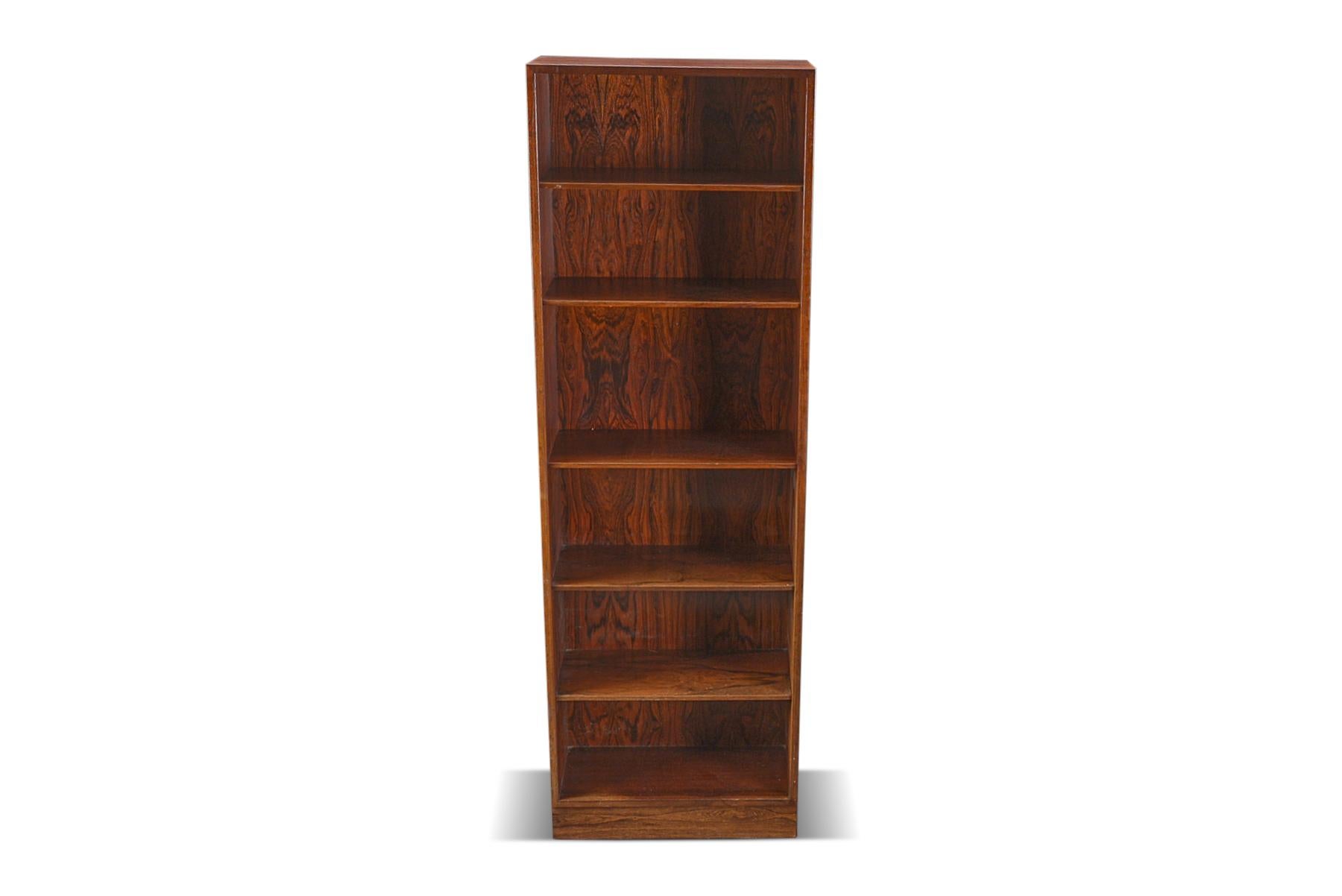 Mid-Century Modern Narrow Brazilian Rosewood Bookcase by Omann Jun