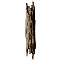 Vintage Narrow Bronze Handle with Tree Bark or Rock Design