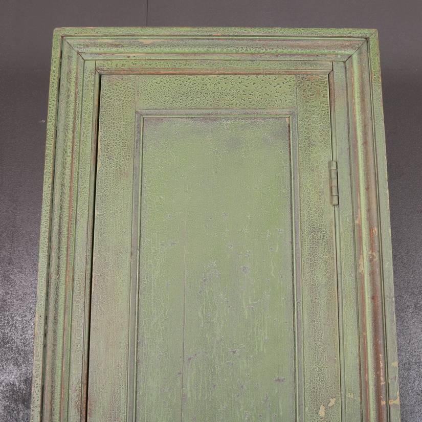 Tall and narrow 19th century two-door painted chimney cupboard, 1840

Dimensions:
23.5 inches (60 cms) wide
18 inches (46 cms) deep
89 inches (226 cms) high.

 