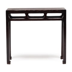 Narrow Chinese Prosperity Console Table, Late 19th Century