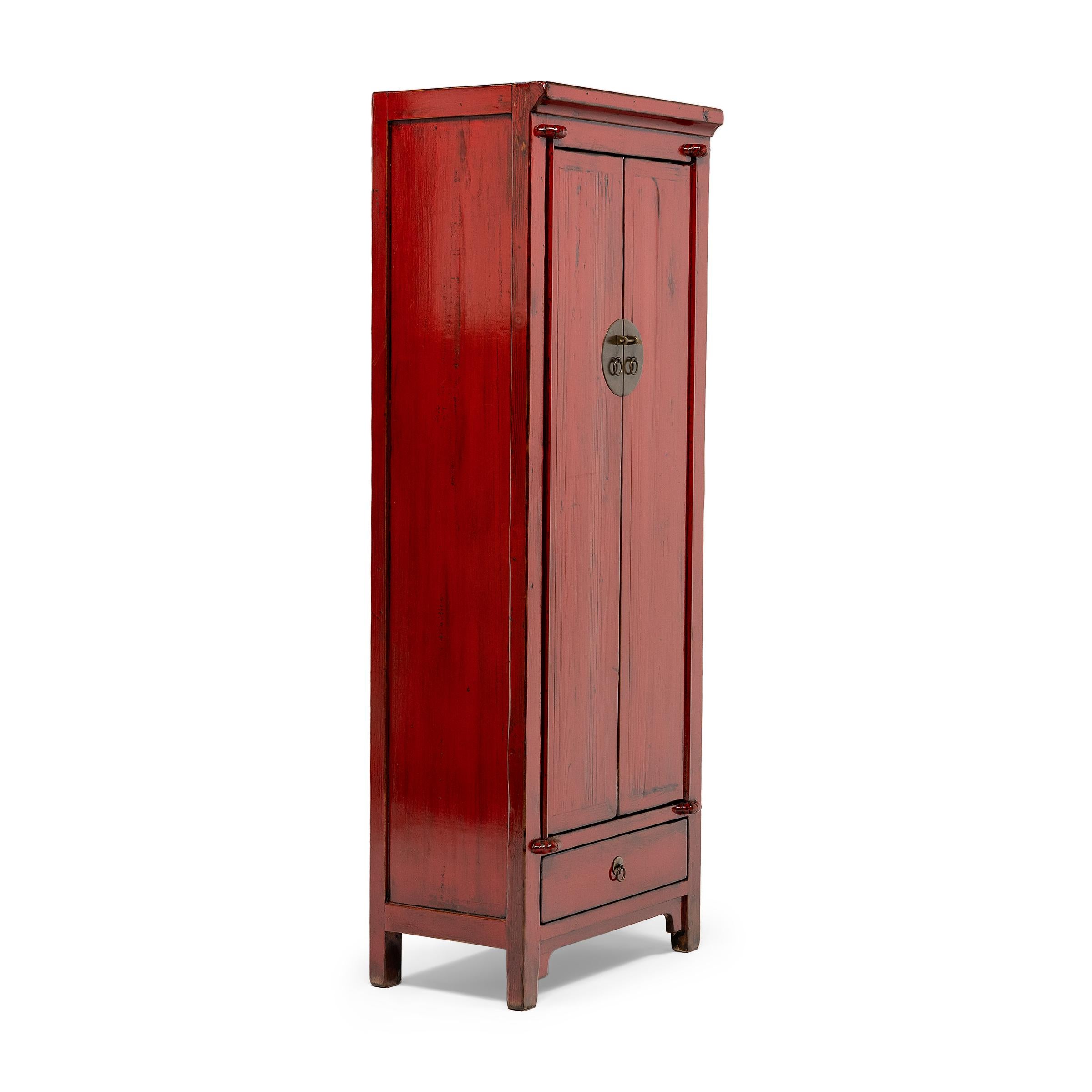 Lacquered Narrow Chinese Shanxi Cabinet, c. 1900