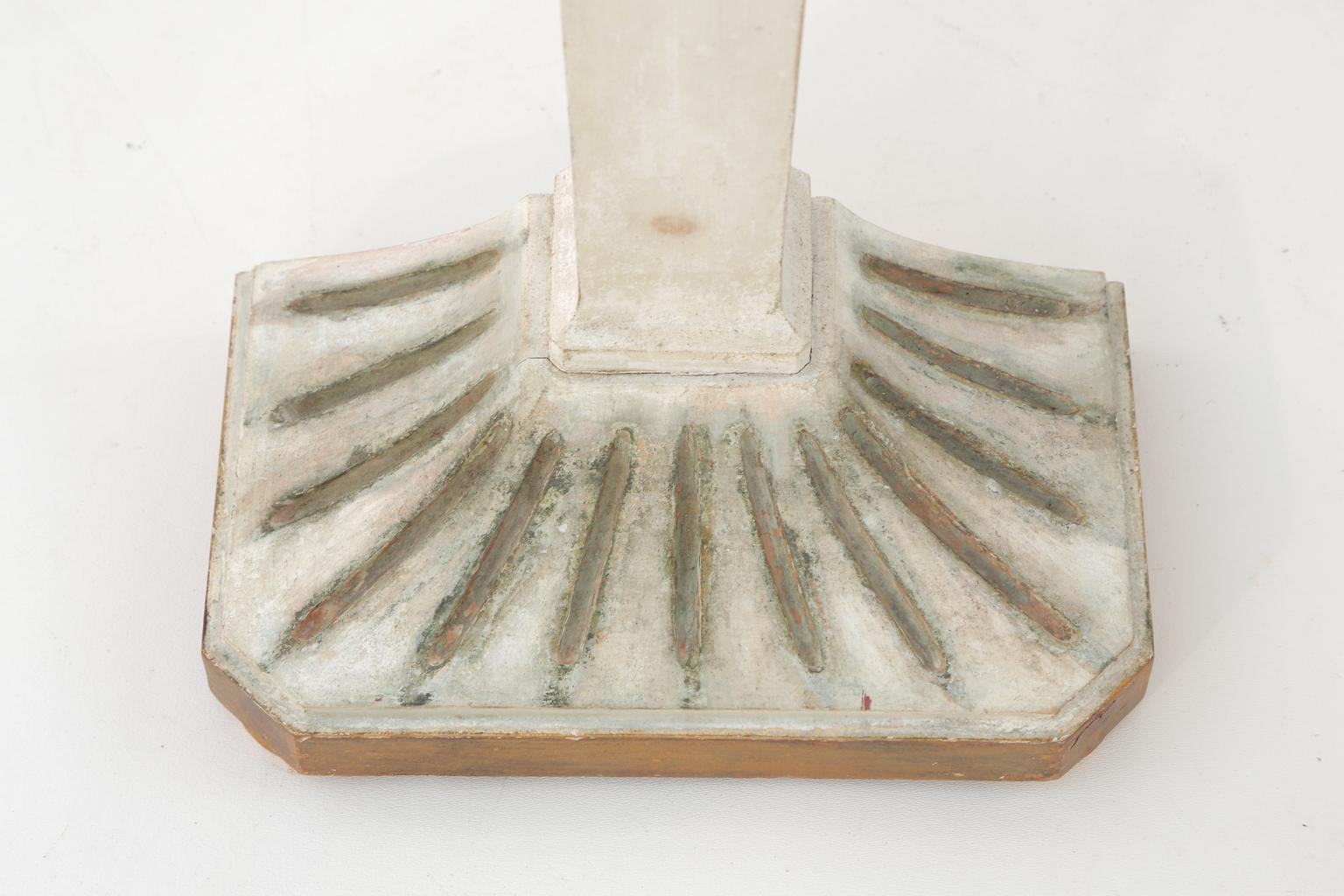 Schmaler Konsolentisch mit Demilune-Säule von Palladio (Hollywood Regency)