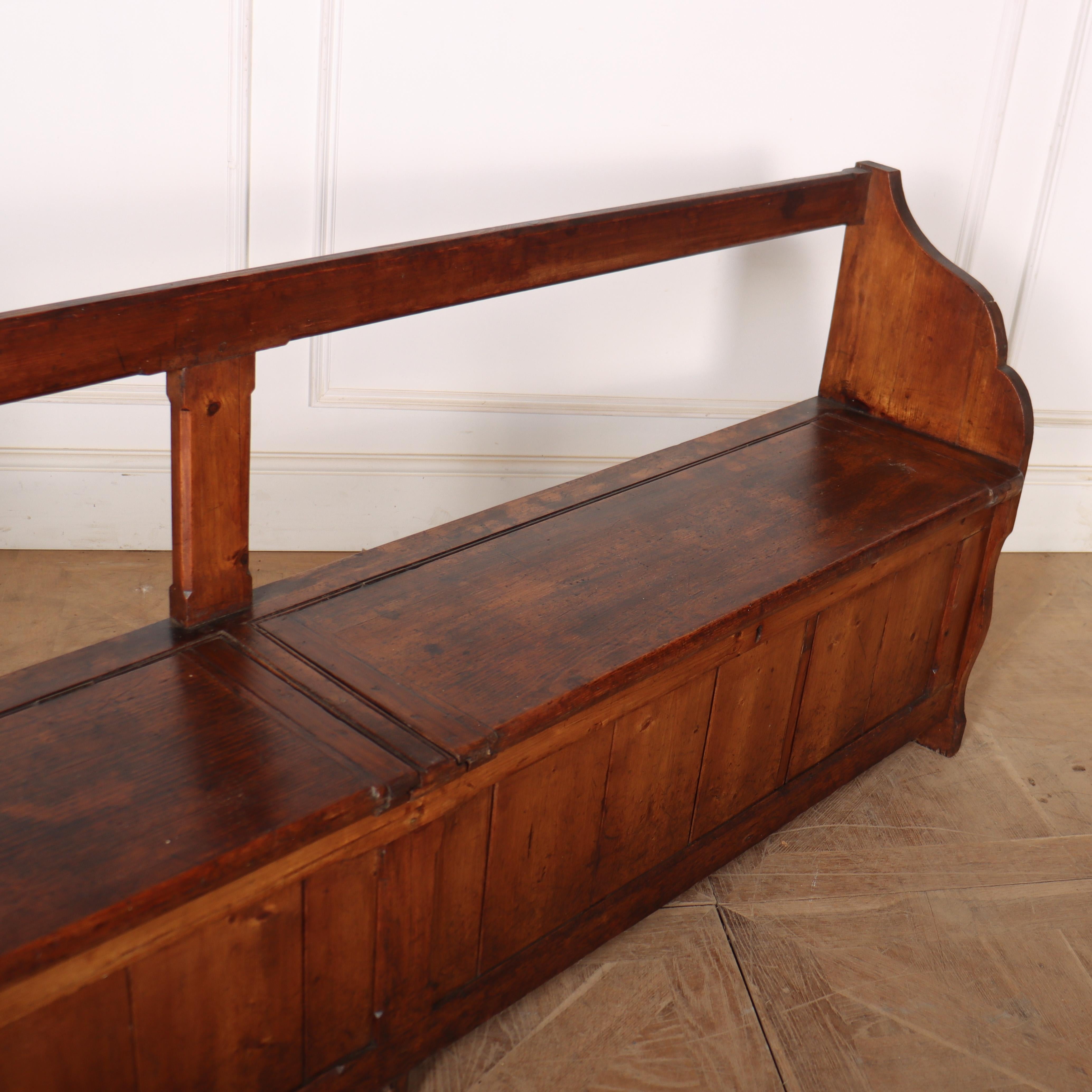 Victorian Narrow English Storage Settle For Sale