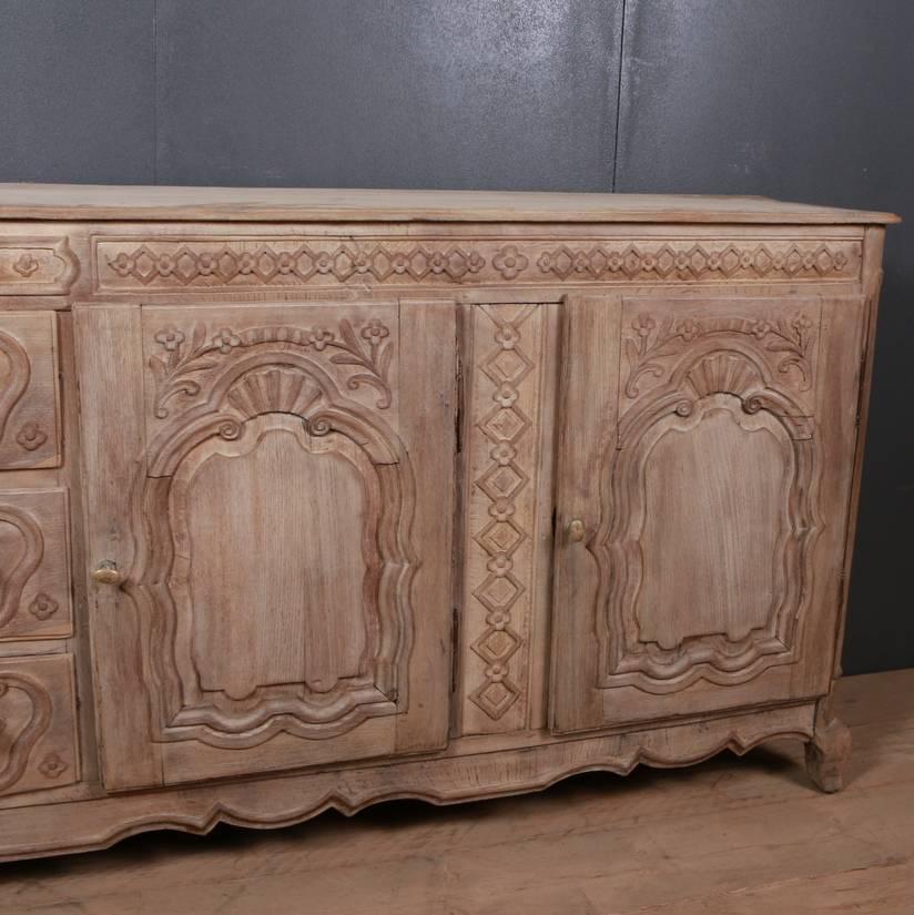 Bleached Narrow French Oak Enfilade or Sideboard