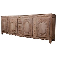 Antique Narrow French Oak Enfilade or Sideboard