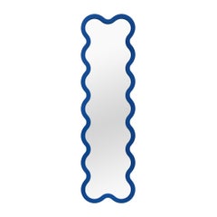Narrow Full Length Wavy Floor Mirror with Sculptural Frame by Oitoproducts