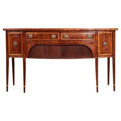 Narrow Georgian Mahogany and Satinwood Sideboard