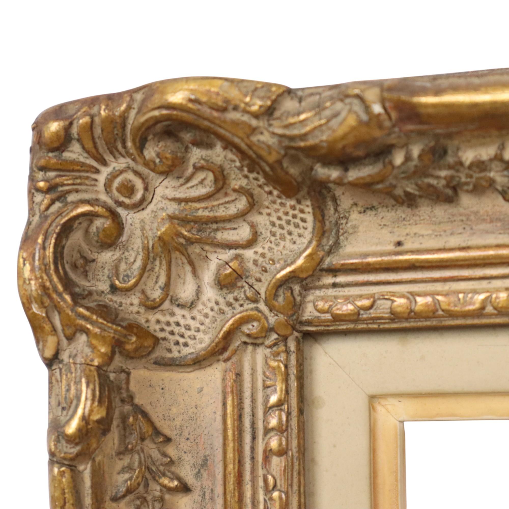 Narrow Golden Baroque Frame Painting Classic 70x60cm For Sale 3