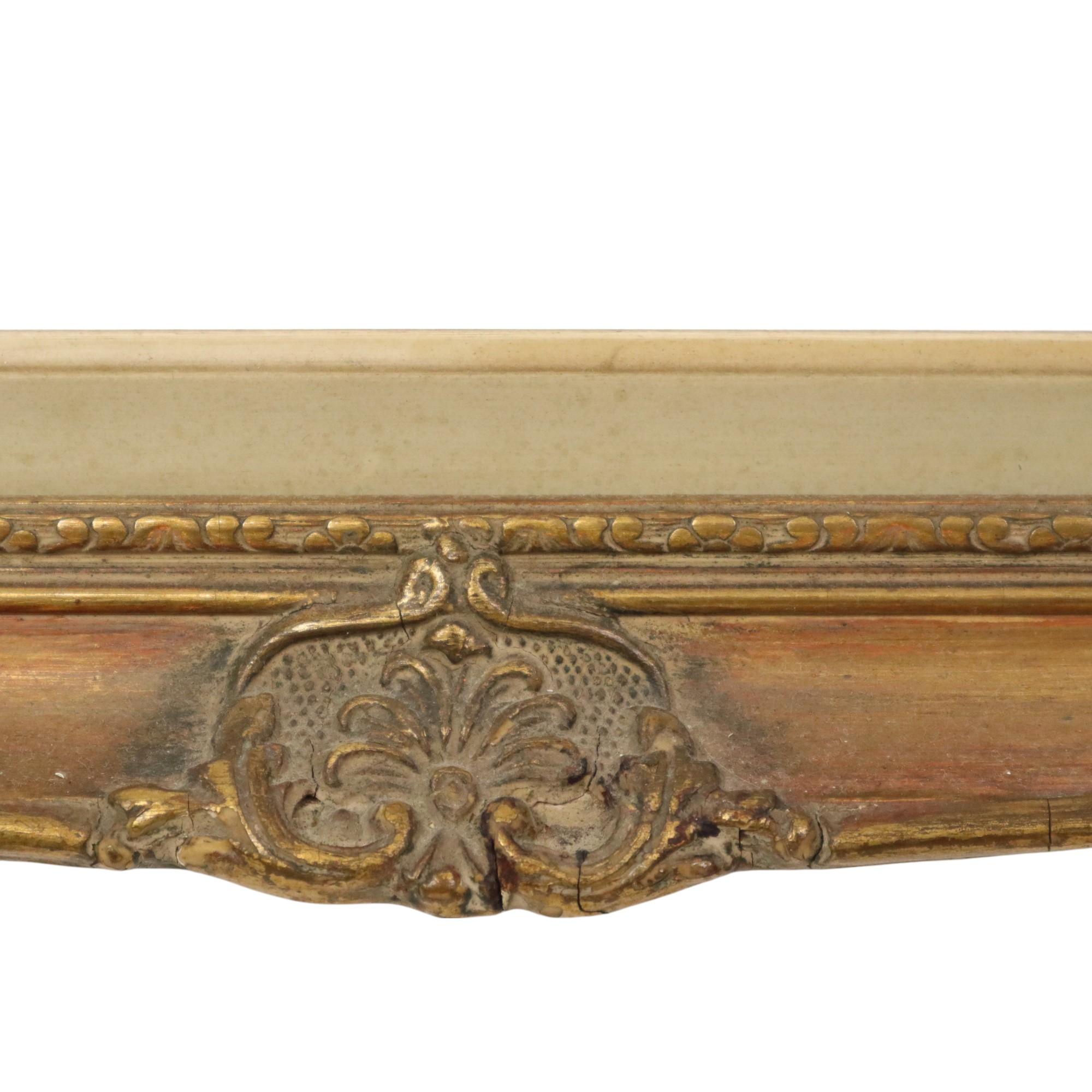 Narrow Golden Baroque Frame Painting Classic 70x60cm For Sale 4