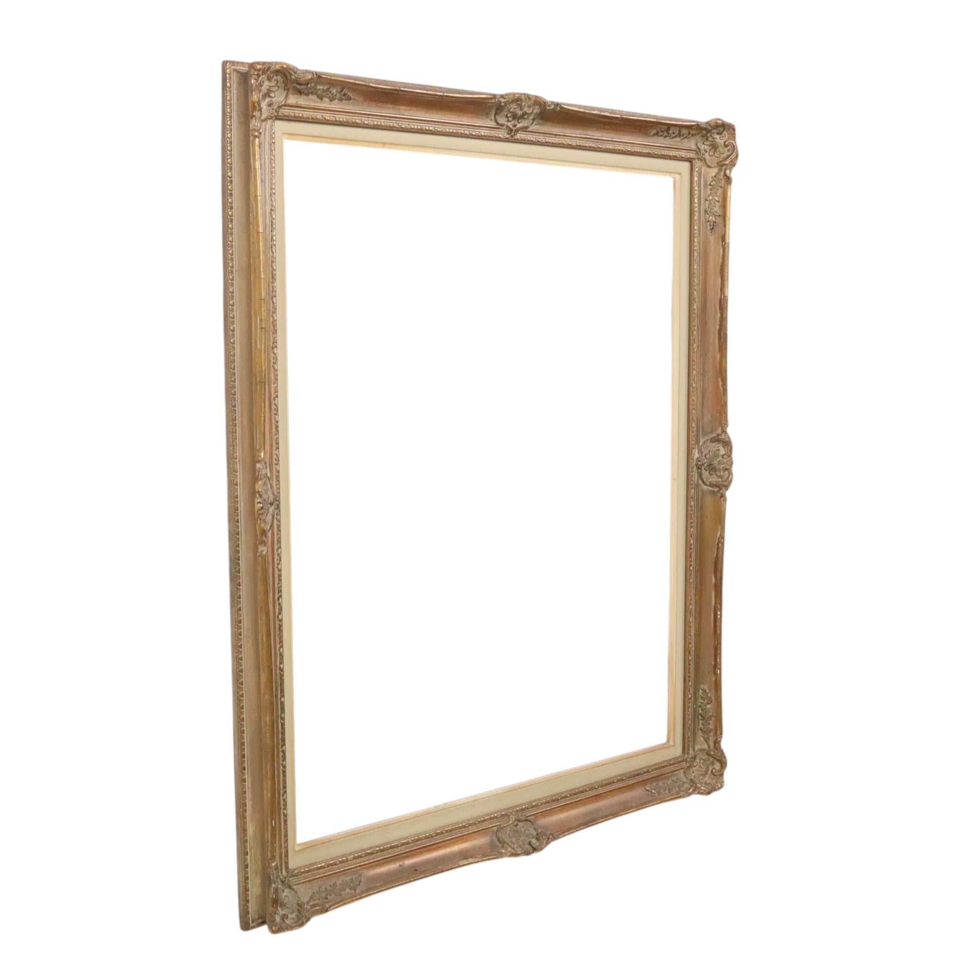 Narrow Golden Baroque Frame Painting Classic 70x60cm For Sale 5