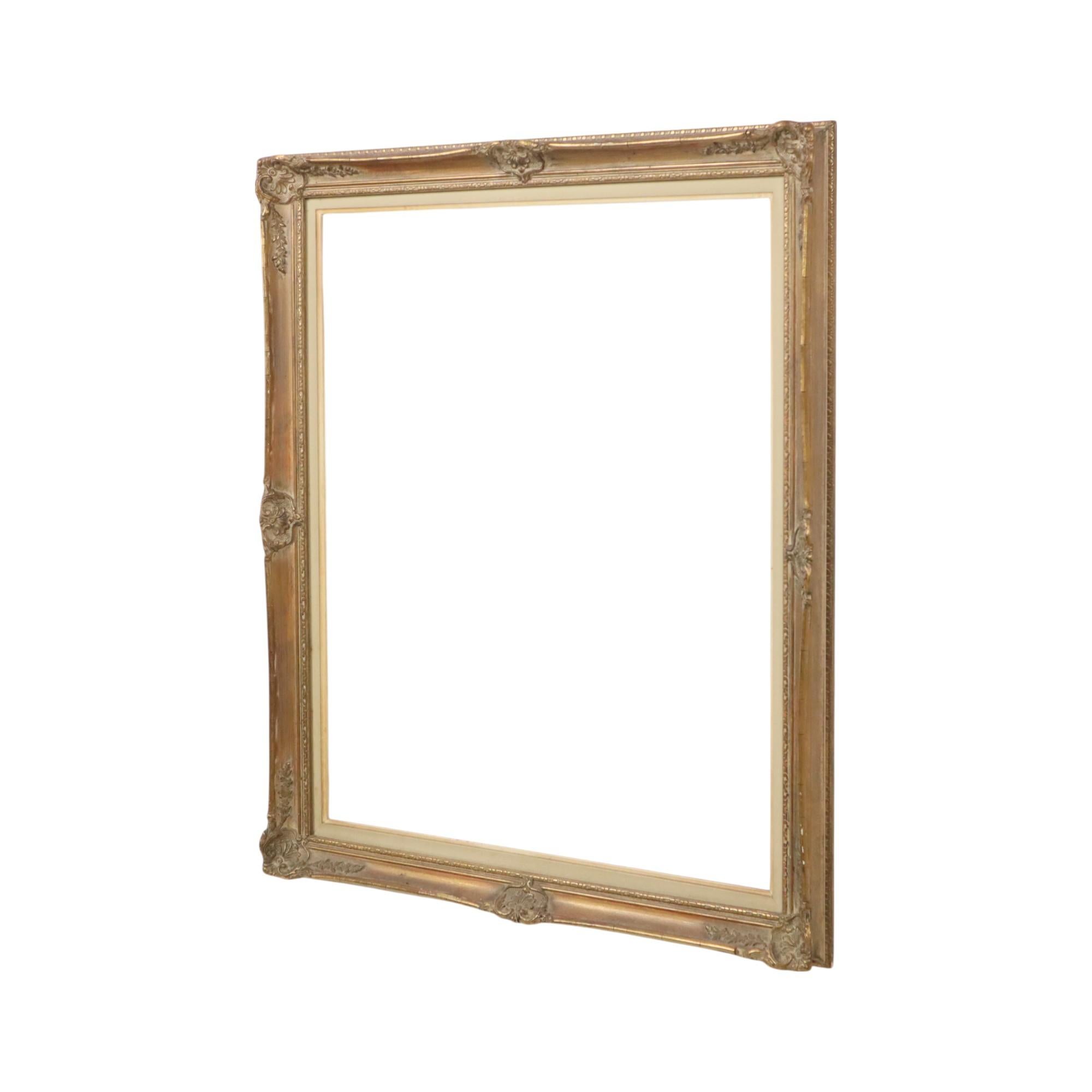Narrow Golden Baroque Frame Painting Classic 70x60cm For Sale 6