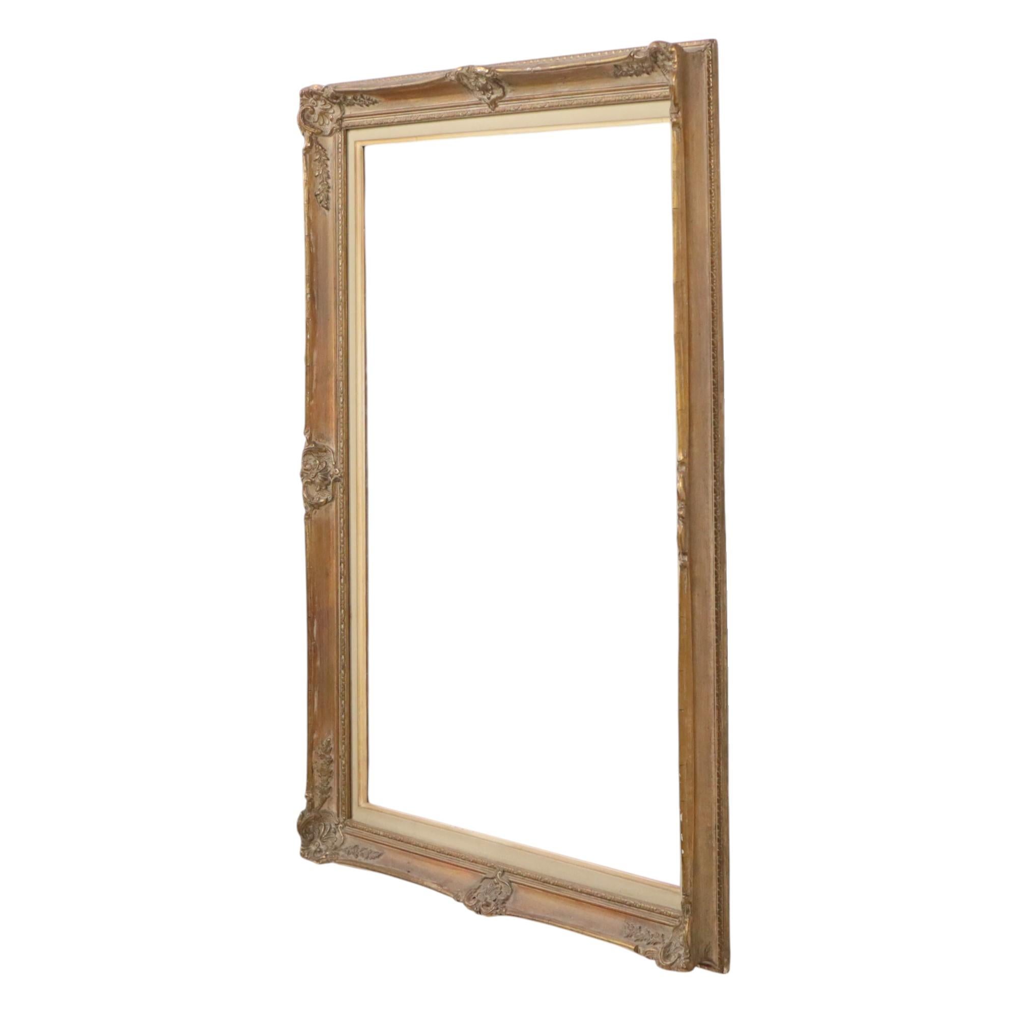 Narrow Golden Baroque Frame Painting Classic 70x60cm For Sale 7