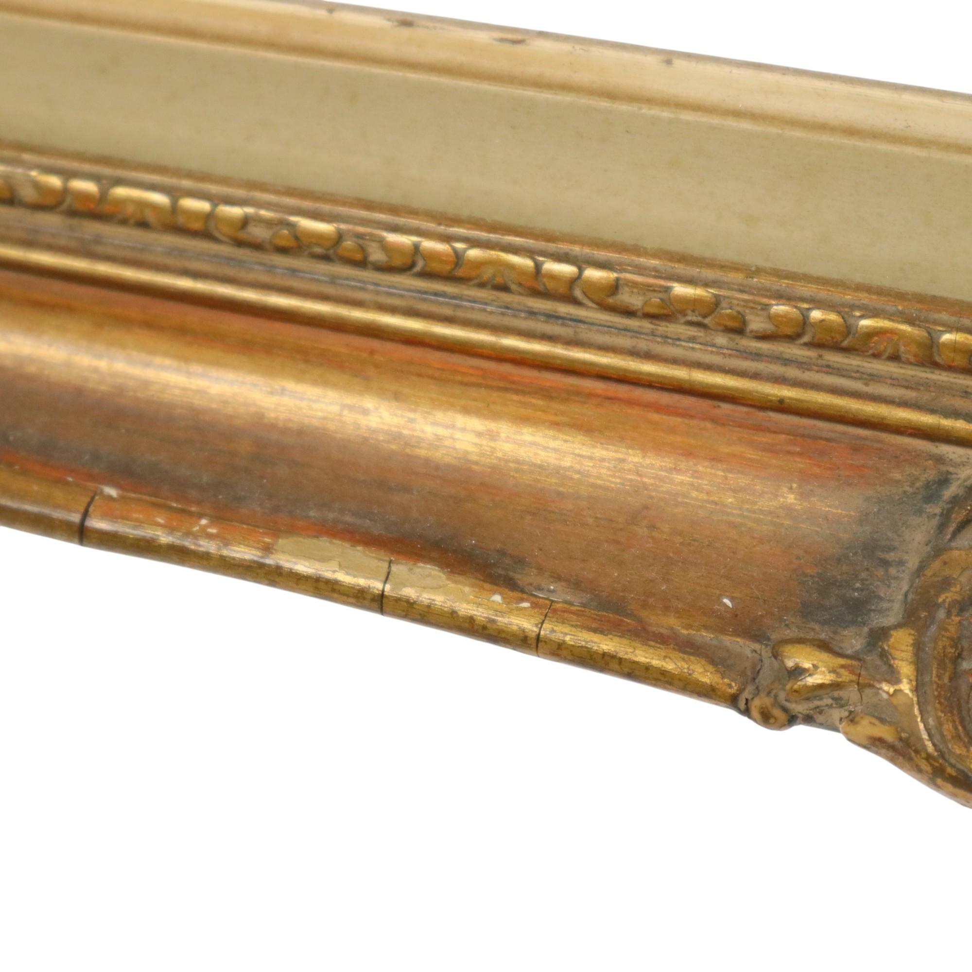 Narrow Golden Baroque Frame Painting Classic 70x60cm For Sale 8