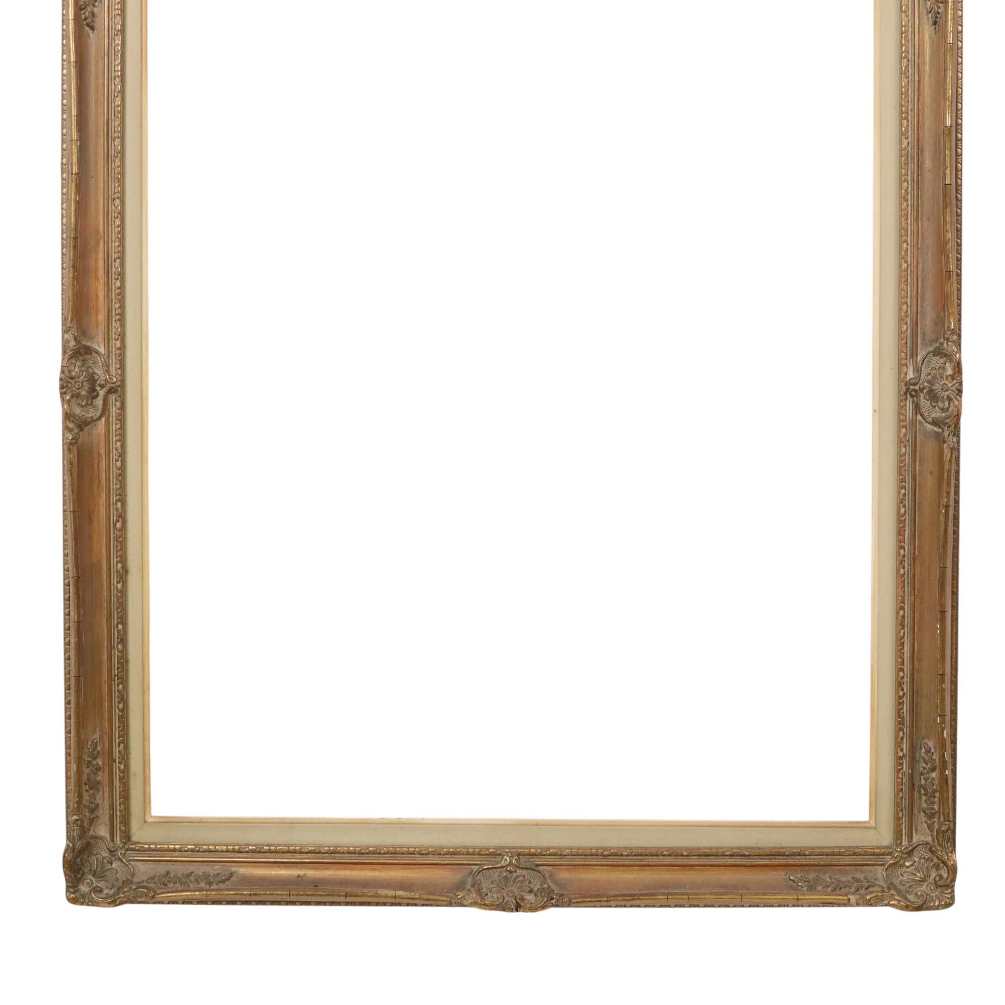 European Narrow Golden Baroque Frame Painting Classic 70x60cm For Sale