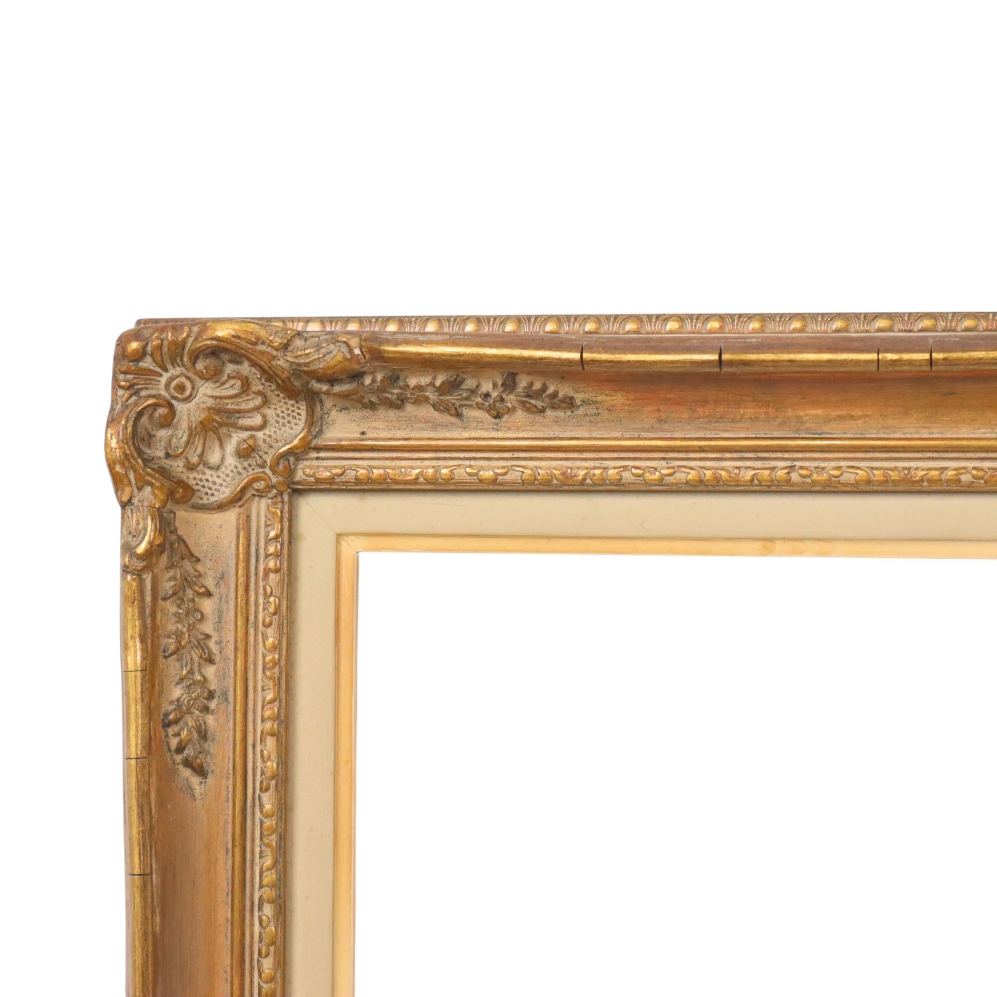 Gilt Narrow Golden Baroque Frame Painting Classic 70x60cm For Sale