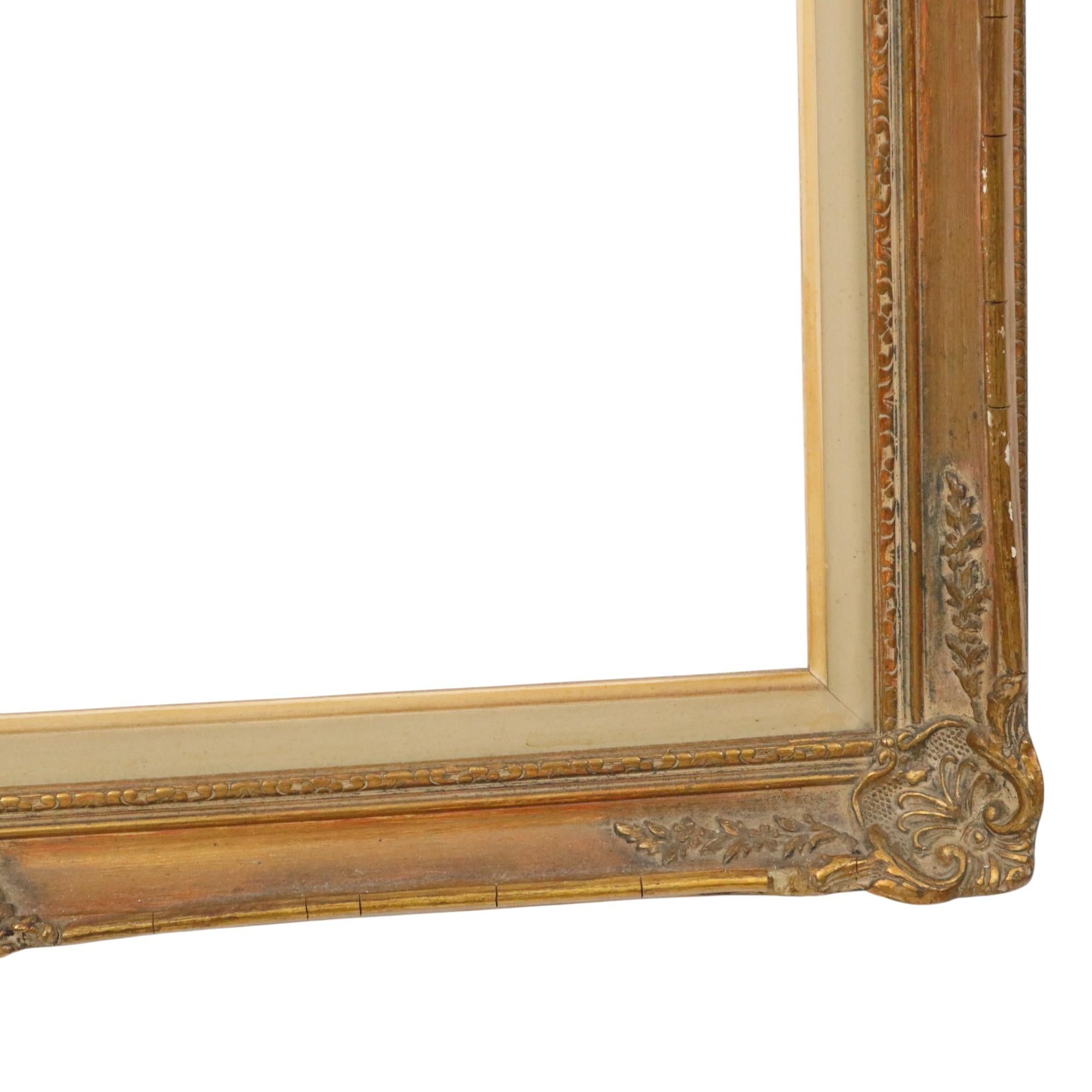 20th Century Narrow Golden Baroque Frame Painting Classic 70x60cm For Sale