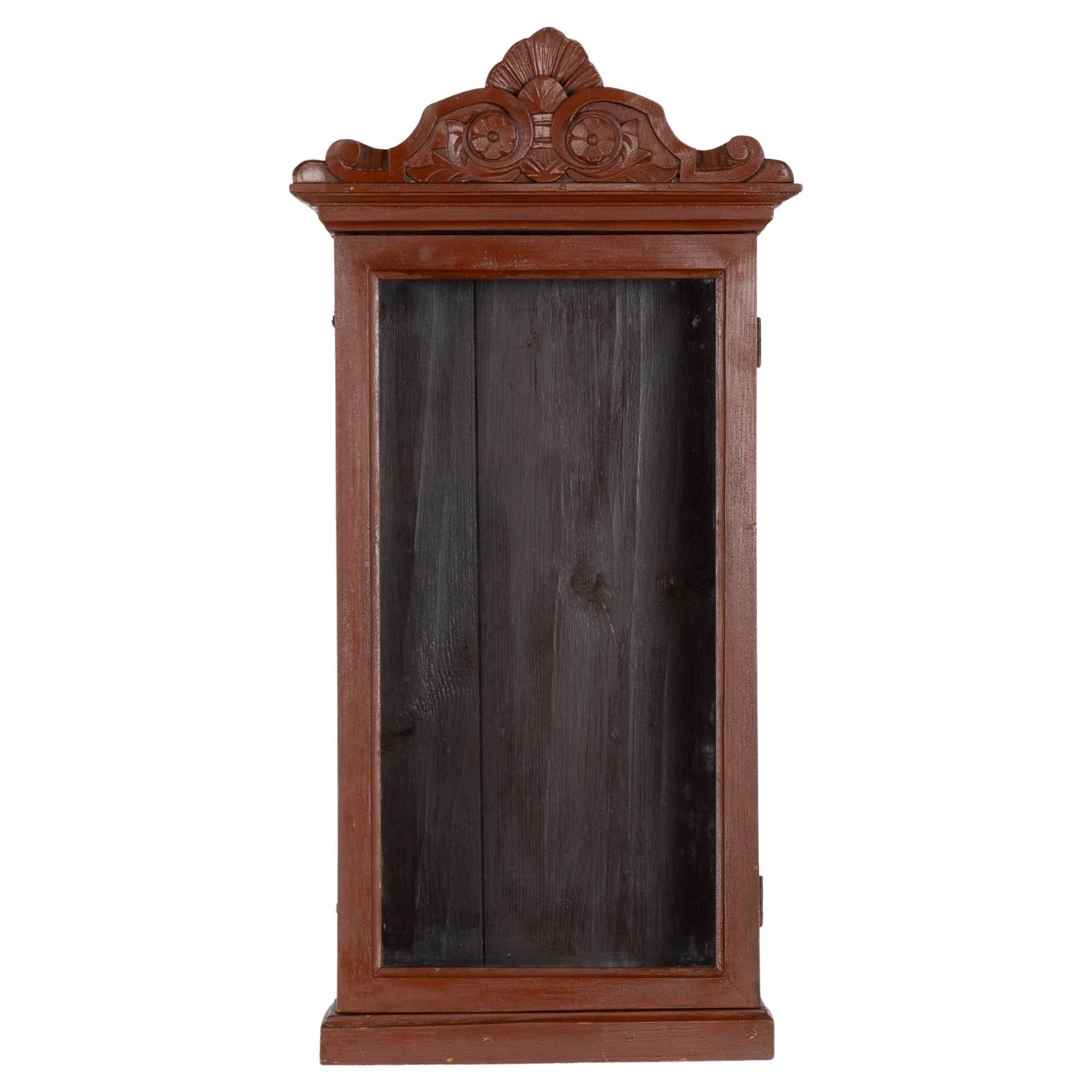 Narrow Hanging Wall Cabinet Cupboard, Hungary circa 1900 For Sale