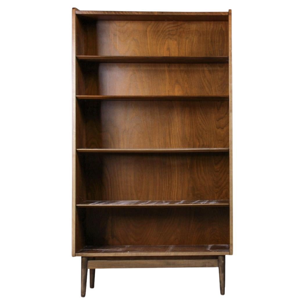 Narrow Johannes Sorth Bookcase in Nutwood For Sale
