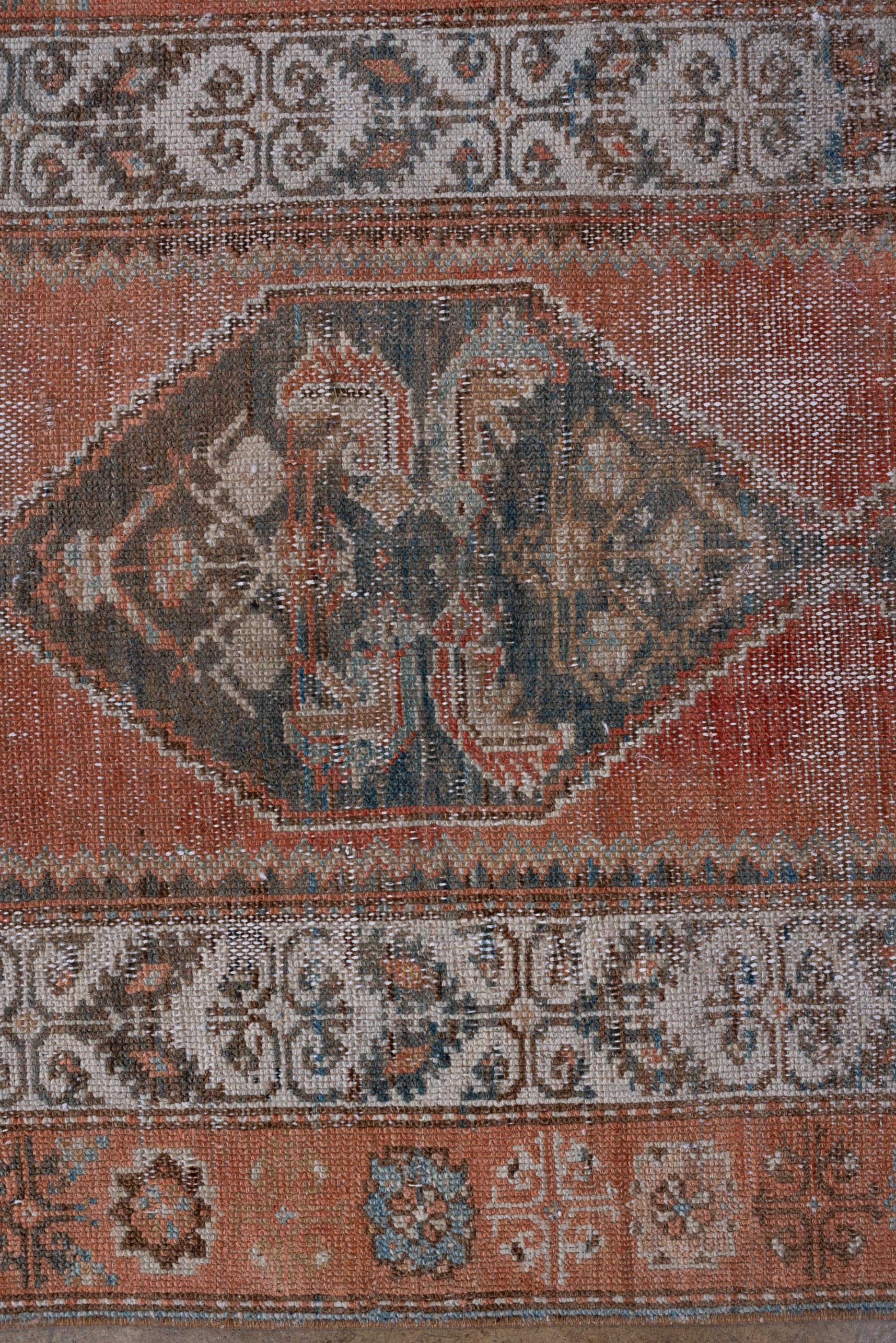 20th Century Narrow Malayer Runner with Rust Red Field For Sale