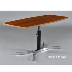 Narrow Modern Adjustable Height Convertible Coffee Table to 6 Seat Dining Table
