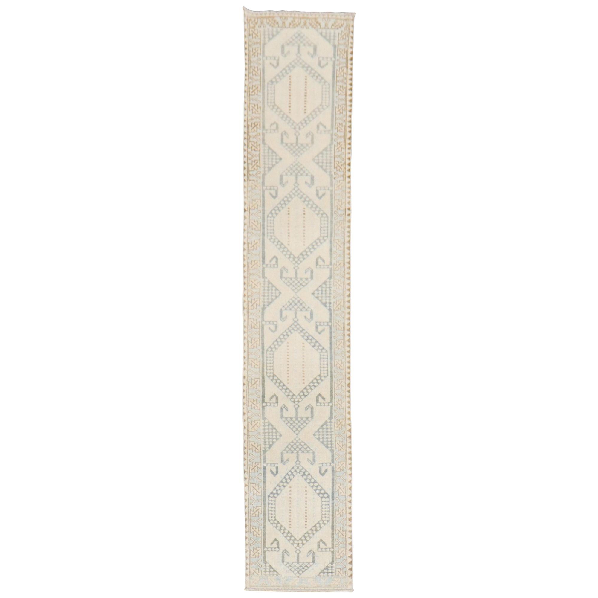Narrow Neutral Color Persian Runner, Mid-20th Century For Sale